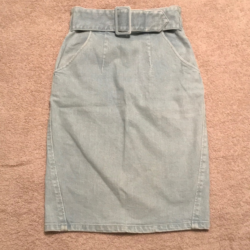 A-line jeans skirt